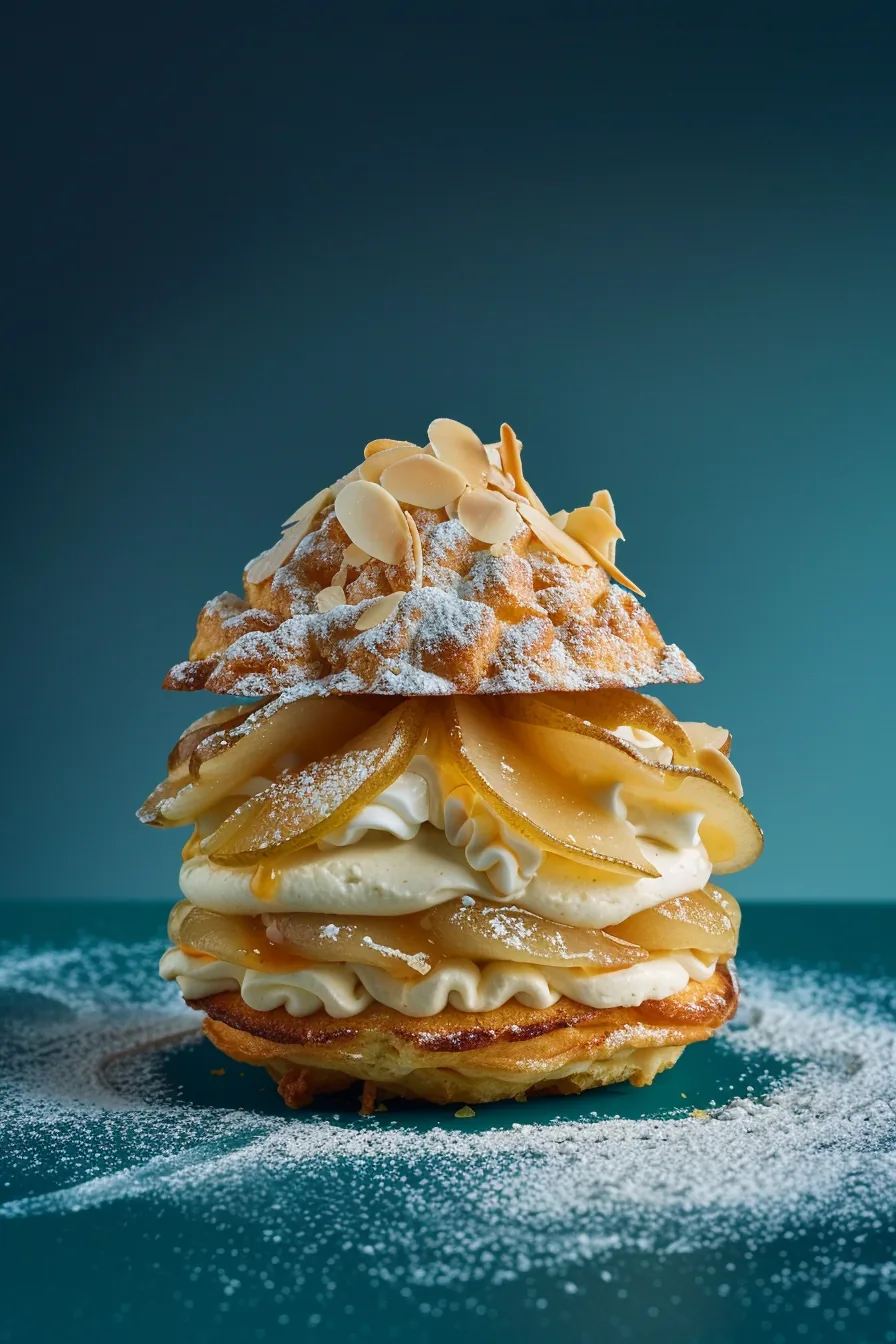 Paris Pont-l'Évêque façon Paris-Brest avec Crème au Cidre et Poires