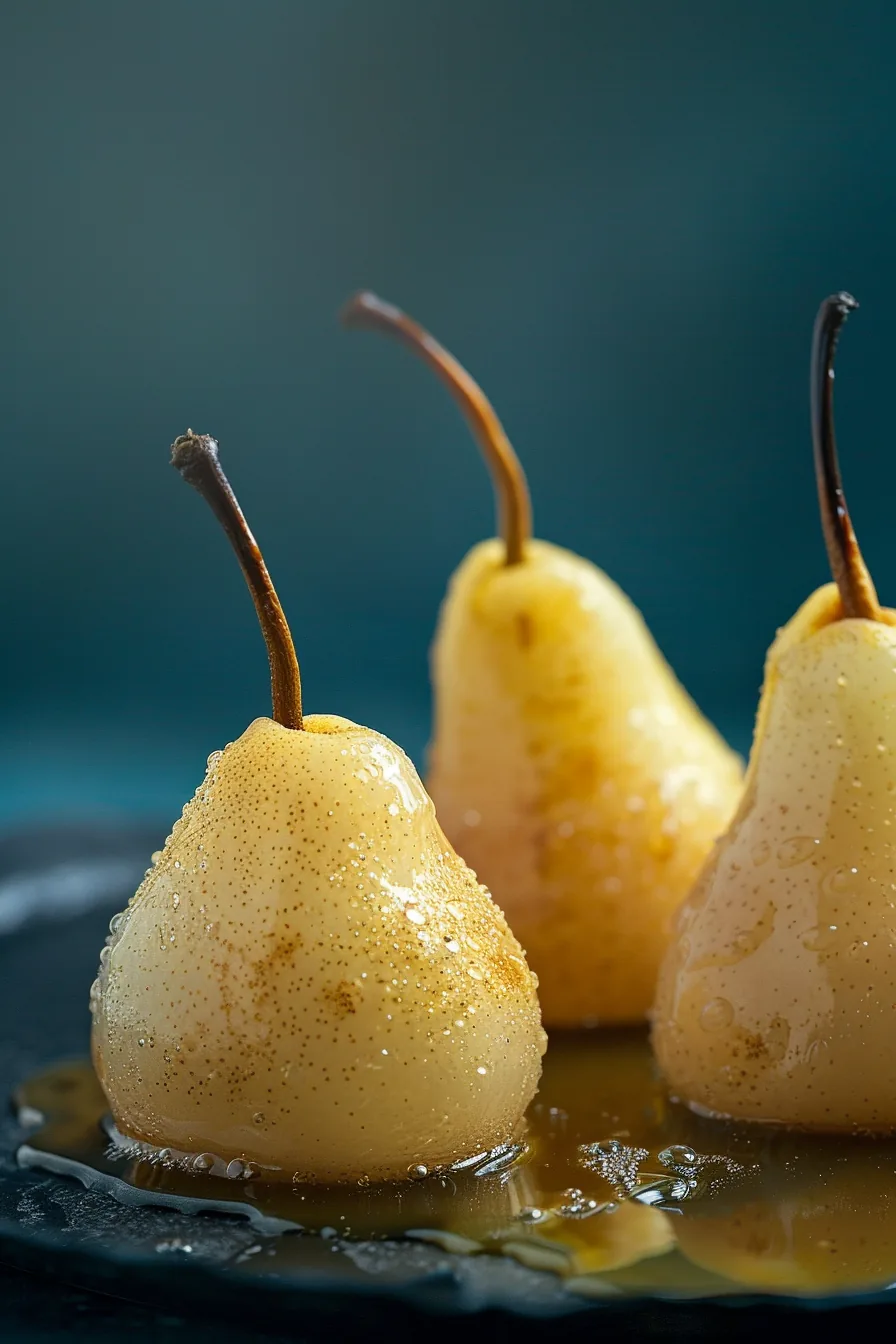 Poires Pochées au Poiré