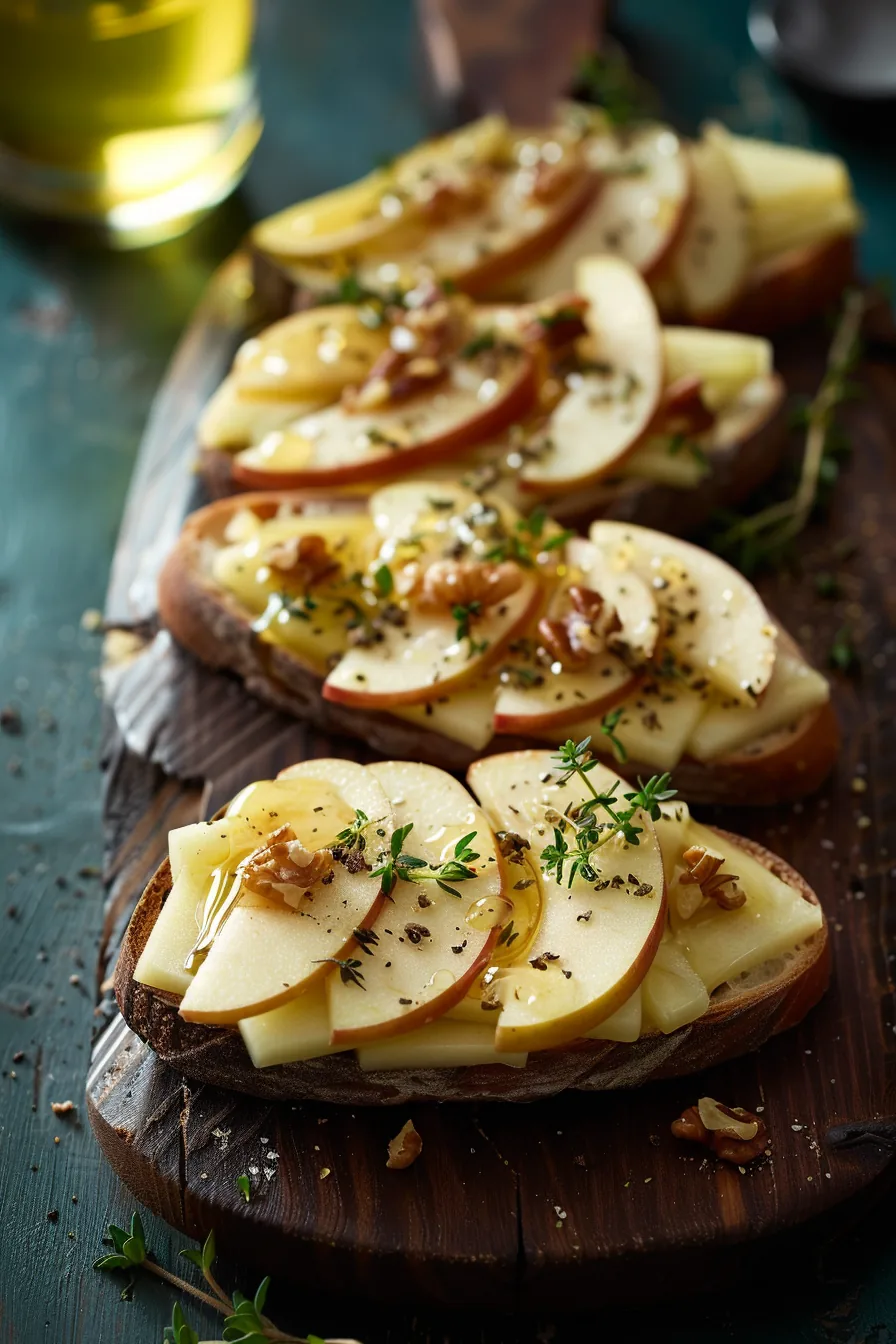 Tartines de Livarot et Pomme